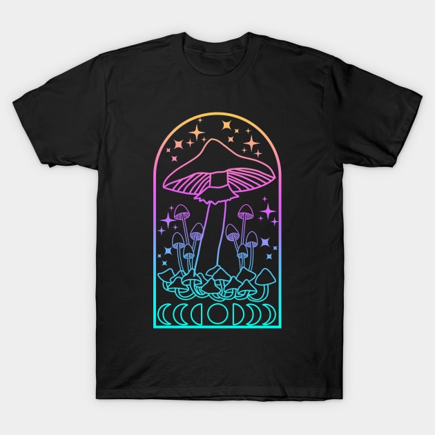 Cottagecore Aesthetic Goblincore Mushroom Dark Academia T-Shirt by livania